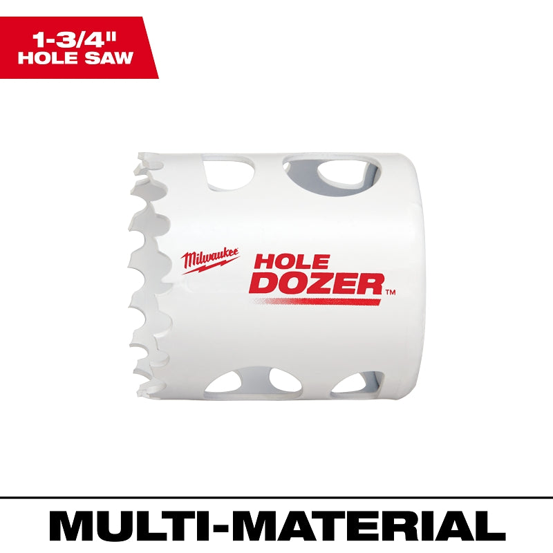 MILWAUKEE Milwaukee 49-56-9621 Hole Saw, 1-3/4 in Dia, 1-5/8 in D Cutting, 1/2-20 Arbor, 4, 5 TPI, Bi-Metal Cutting Edge TOOLS MILWAUKEE