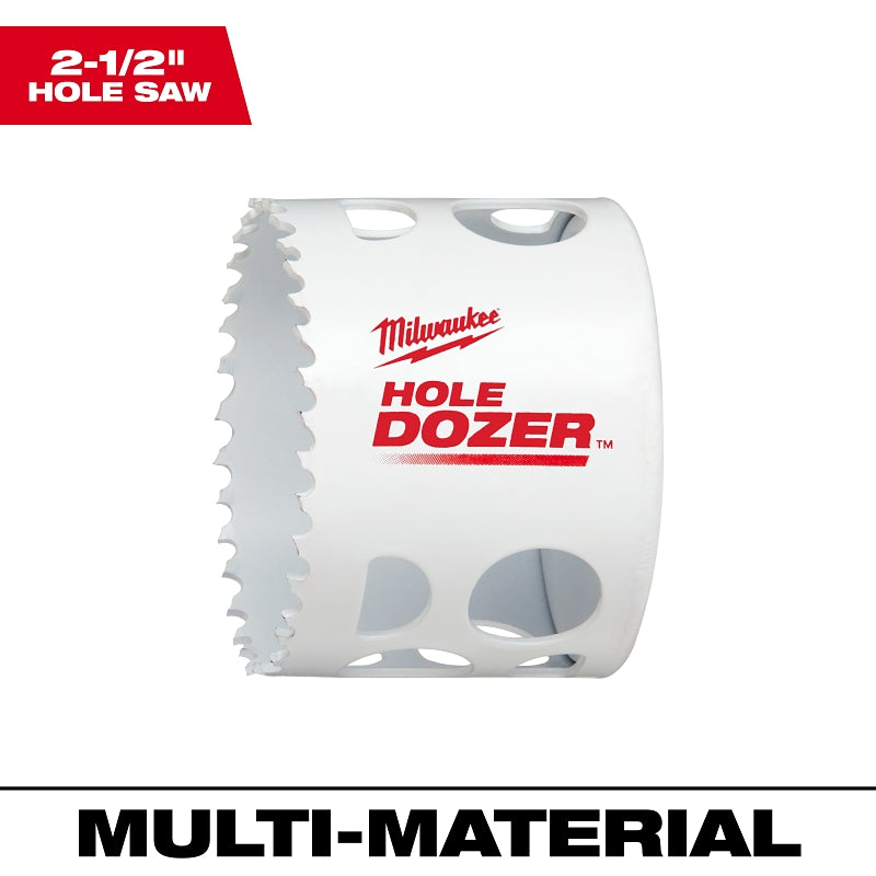 MILWAUKEE Milwaukee 49-56-9631 Hole Saw, 2-1/2 in Dia, 1-5/8 in D Cutting, 1/2-20 Arbor, 4, 5 TPI, Bi-Metal Cutting Edge TOOLS MILWAUKEE