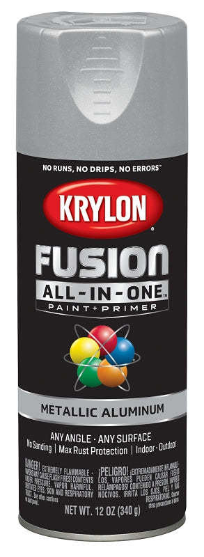 KRYLON Krylon K02766007 Spray Paint, Metallic, Aluminum, 12 oz, Can