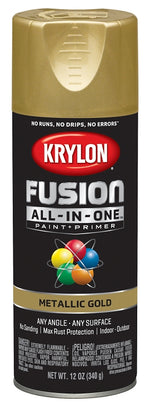 KRYLON Krylon K02770007 Spray Paint, Metallic, Gold, 12 oz, Can PAINT KRYLON