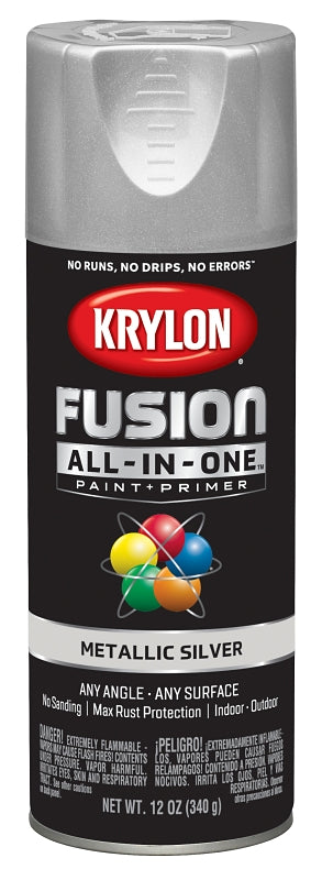KRYLON Krylon K02773007 Spray Paint, Metallic, Silver, 12 oz, Can PAINT KRYLON