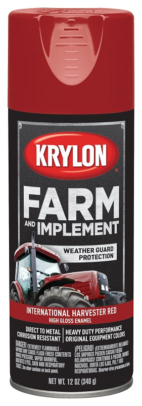 KRYLON Krylon K01933000 Farm Equipment Spray, High-Gloss, International Harvester Red, 12 oz PAINT KRYLON