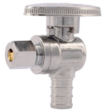 SHARKBITE SharkBite COLORmaxx Series 23056LF Stop Angle, 1/2 x 1/4 in Connection, Barb, 80 psi Pressure, Quarter-Turn Actuator PLUMBING, HEATING & VENTILATION SHARKBITE