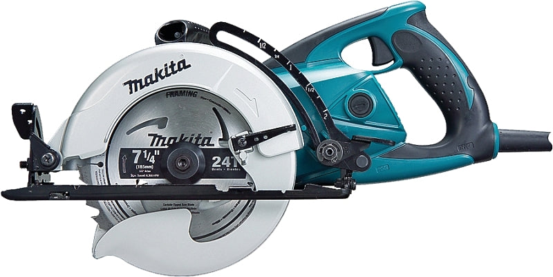 MAKITA Makita 5477NB Circular Saw, 15 A, 7-1/4 in Dia Blade, 5/8 in Arbor, 0 to 51.5 deg Bevel