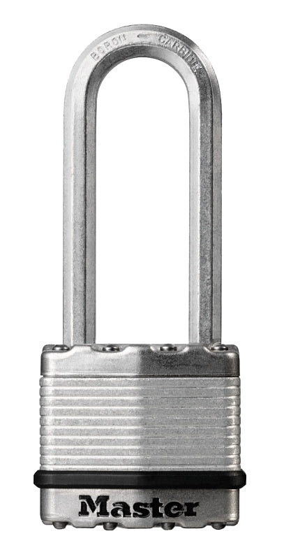 MASTER LOCK Master Lock Magnum Series M1XKADLJ Padlock, Keyed Different Key, 5/16 in Dia Shackle, 2-1/2 in H Shackle, Zinc