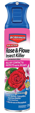 BIOADVANCED BioAdvanced 701330A Rose and Flower Insect Killer, Liquid, Spray Application, Indoor, Outdoor, 15.7 oz Can LAWN & GARDEN BIOADVANCED