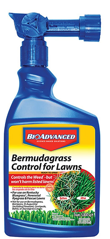 BIOADVANCED BioAdvanced 704100B Bermuda Grass Control, Liquid, Off-White, 32 oz Bottle