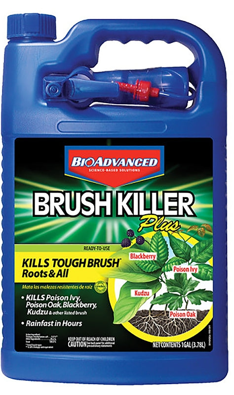 BIOADVANCED BioAdvanced 704655A Brush Killer, Liquid, Light Yellow, 1 gal Bottle