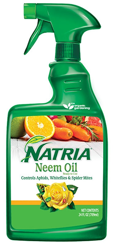 NATRIA Natria 706250A Neem Oil, Liquid, Spray Application, Indoor, Outdoor, 24 oz Can LAWN & GARDEN NATRIA