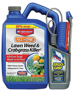 BIOADVANCED BioAdvanced 704138A Weed and Crabgrass Killer, Liquid, Black/Brown, 1.3 gal LAWN & GARDEN BIOADVANCED