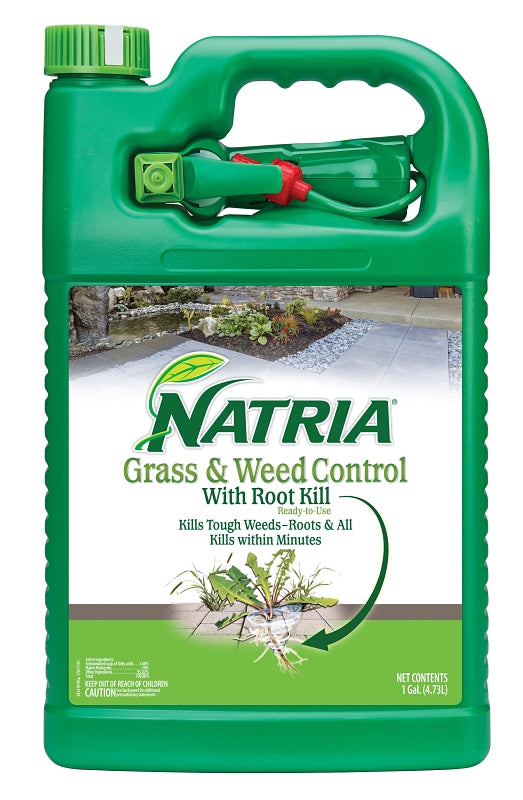 NATRIA Natria 706189A Grass and Weed Control, Liquid, 1 gal Bottle LAWN & GARDEN NATRIA