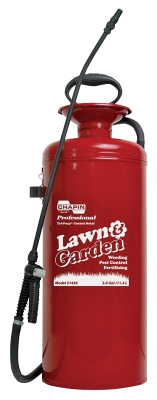 CHAPIN Chapin 31430 Compression Sprayer, 3 gal Tank, Steel Tank, 42 in L Hose