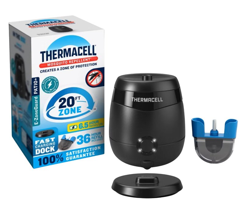 THERMACELL Thermacell E65X Rechargeable Mosquito Repeller, Rechargeable Cartridge Refill, 36 hr Refill, 20 ft Coverage Area