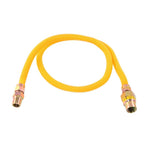 CASH ACME Eastman 20YE50V148B Gas Connector, 1/2 in, FIP x MIP, Stainless Steel, Epoxy-Coated, 48 in L, 1/2 in OD