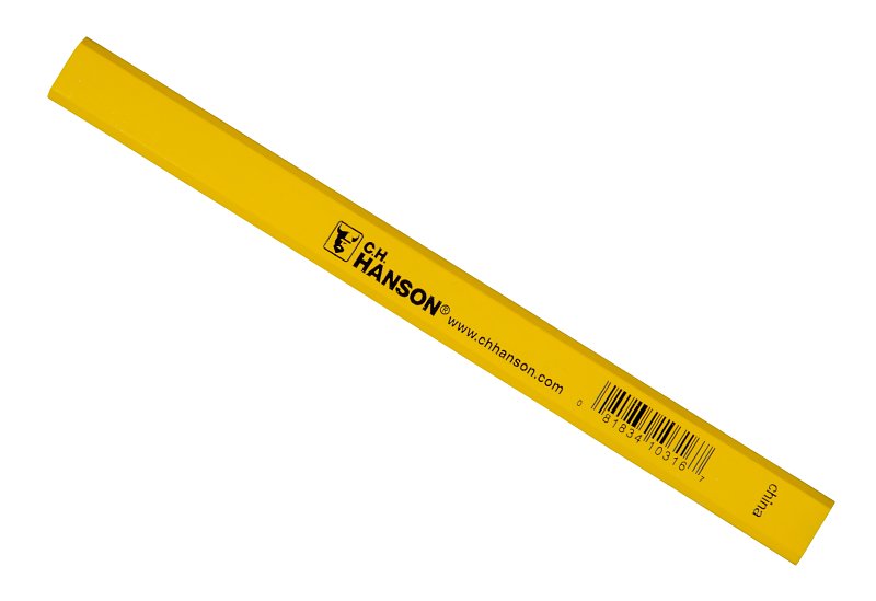 CH HANSON CH Hanson 10316-BG-DISC Carpenter's Pencil, M Tip, Yellow, 7 in L, Basswood Barrel TOOLS CH HANSON