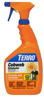 TERRO Terro T2360 Cobweb Eliminator, Liquid, Vinegar Like, 1 qt, Bottle LAWN & GARDEN TERRO