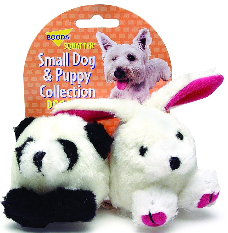 ZOOBILEE Zoobilee 0353596 Dog Toy, Small, Panda, Rabbit, Synthetic Fabric, Multi-Color