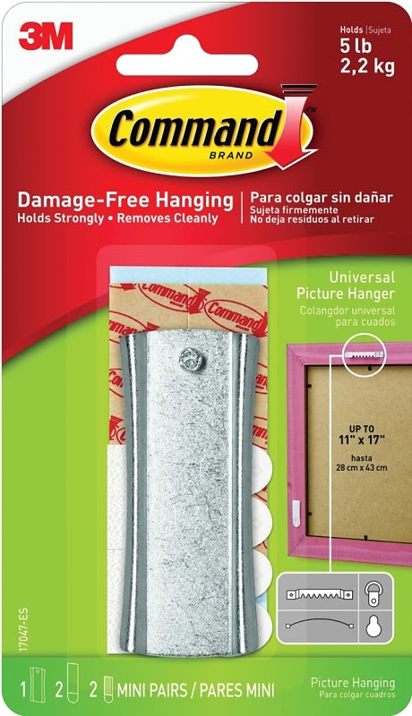 COMMAND Command 17047ES Picture Hanger, 5 lb, Metal, Silver HARDWARE & FARM SUPPLIES COMMAND