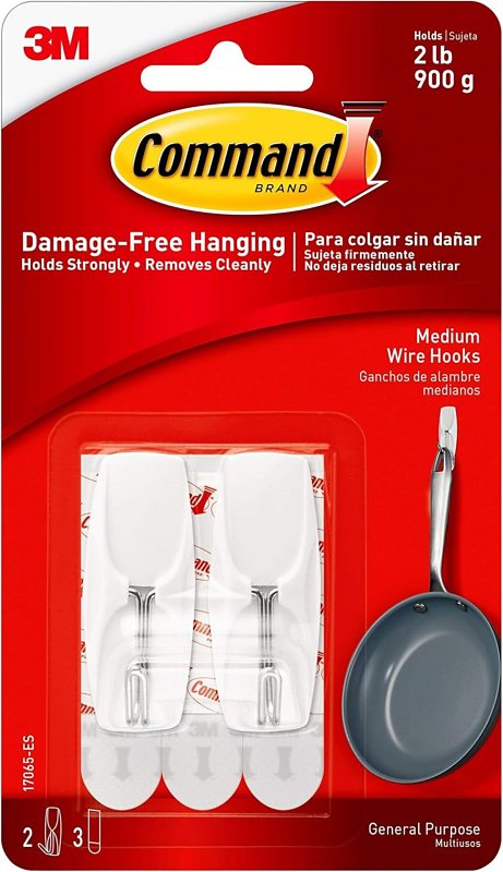 COMMAND Wire Toggle Hook White Medium