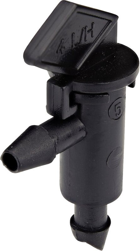 RAINDRIP Raindrip 121010B Flag Dripper, 1/4 x 1/2 in Connection, 1 gph, Black
