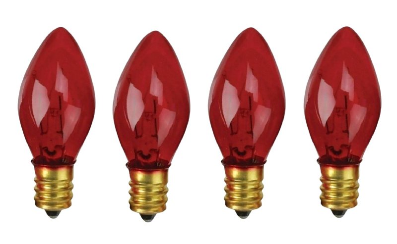 SANTAS FOREST Santas Forest 28984 Filament Bulb, C9 Lamp Base, Red