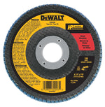 DEWALT DEWALT DW8306 Flap Disc, 4-1/2 in Dia, 7/8 in Arbor, Coated, 40 Grit, Coarse, Zirconium Oxide Abrasive TOOLS DEWALT