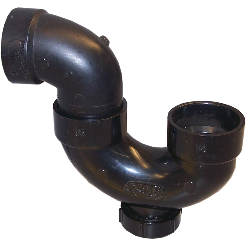 IPEX USA LLC-CANPLAS Canplas 103202ABC P-Trap with Cleanout, 2 in, Hub, ABS, Black LAWN & GARDEN IPEX USA LLC-CANPLAS