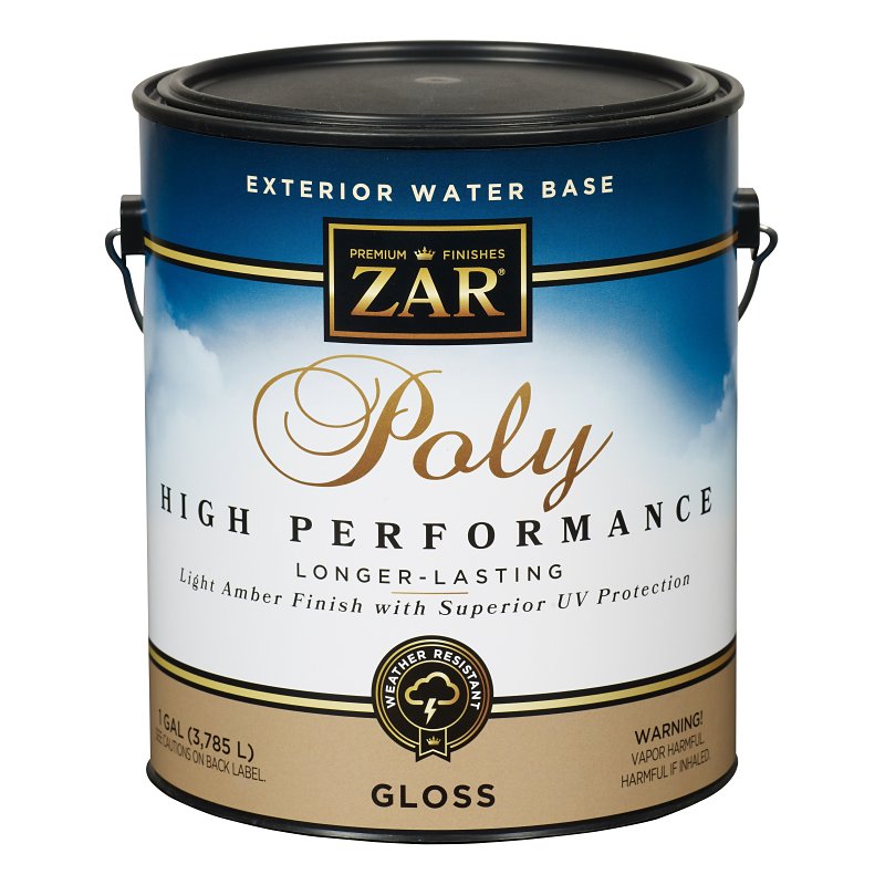 ZAR ZAR 32613 Polyurethane, Water Base, Amber, Gloss, Liquid, 1 gal Can PAINT ZAR