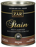 ZAR ZAR 11912 Wood Stain, Mocha, Liquid, 1 qt, Can