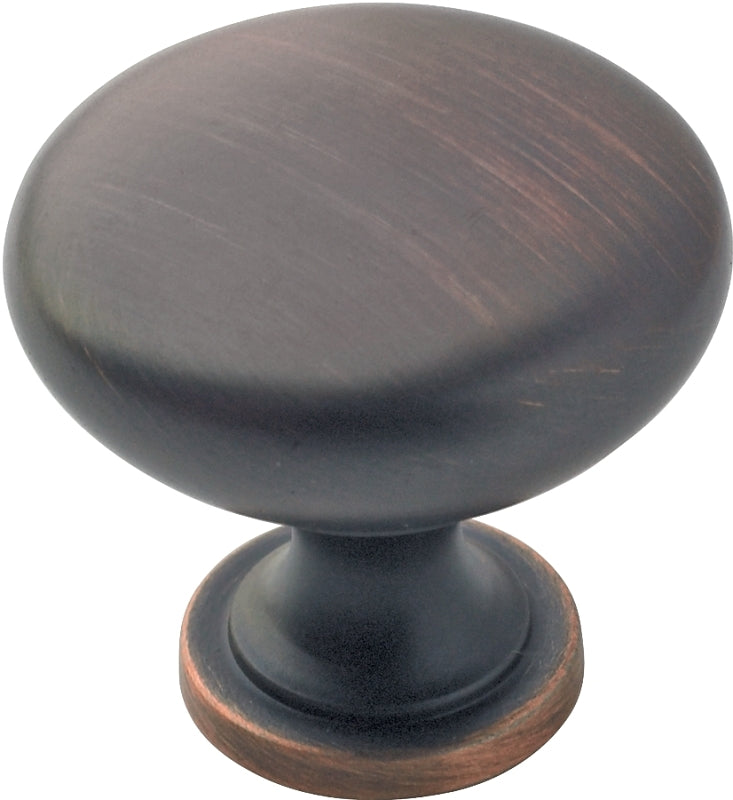 AMEROCK Amerock BP53005ORB Cabinet Knob, 1-1/8 in Projection, Traditional, 1-1/4 in, Zinc, Oil-Rubbed Bronze