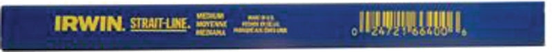 IRWIN Irwin STRAIT-LINE 66300 Carpenter's Pencil, Blue, 7 in L, Wood Barrel, Blue Barrel TOOLS IRWIN