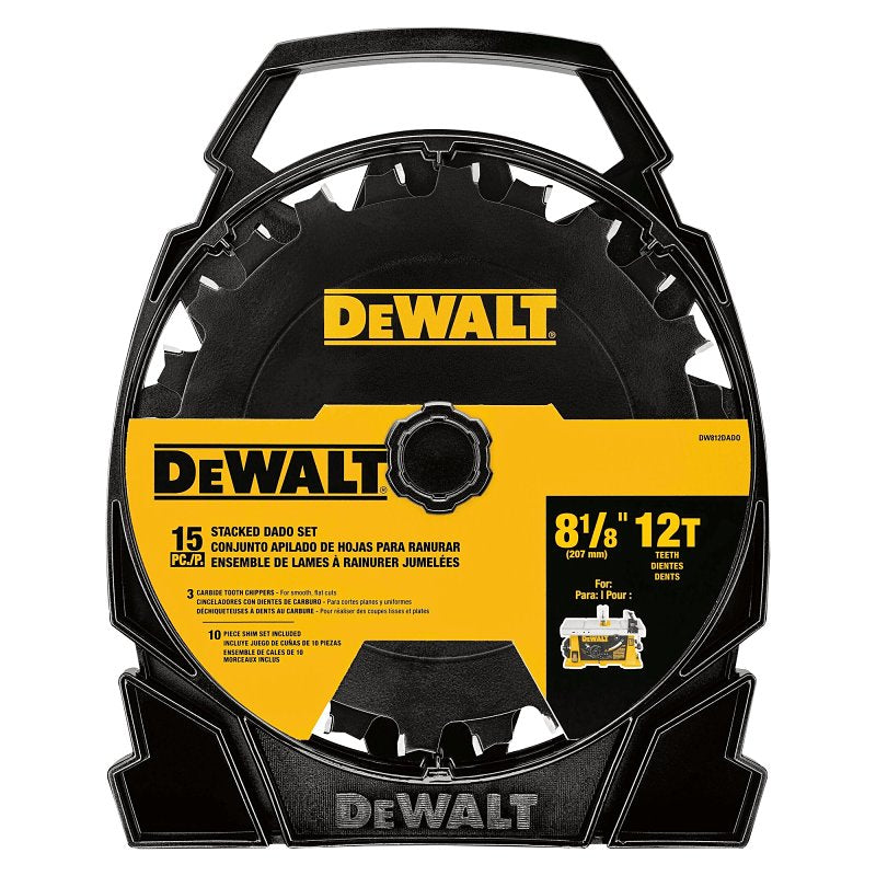 DEWALT DEWALT DW812DADO Stacked Dado Set, 15-Piece TOOLS DEWALT