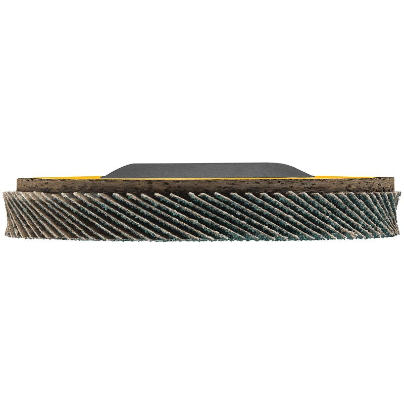 DEWALT DEWALT XP Series DW8250 Ceramic Flap Disc, 4-1/2 in Dia, 7/8 in Arbor, Coated, 40 Grit, Coarse, Zirconia Abrasive