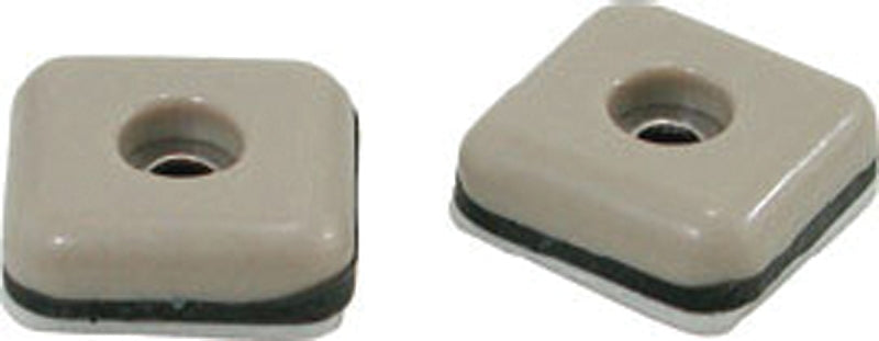 SHEPHERD Shepherd Hardware 9240 Furniture Pad, Square, 1 in Dimensions, 75 lb, Polyethylene, Tan, 8/PK