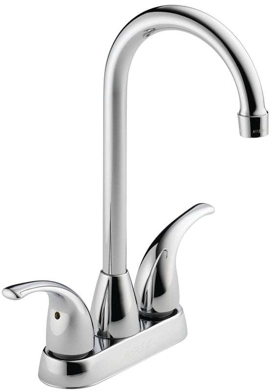 PEERLESS FAUCET Delta Peerless Tunbridge Series P288LF Bar and Prep Faucet, 1.8 gpm, 2-Handle, Brass, Chrome Plated, Deck