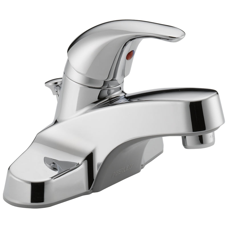 PEERLESS FAUCET Peerless P136LF Bathroom Faucet, 1.2 gpm, 1-Handle, Metal, Chrome Plated, Lever Handle, Standard Spout
