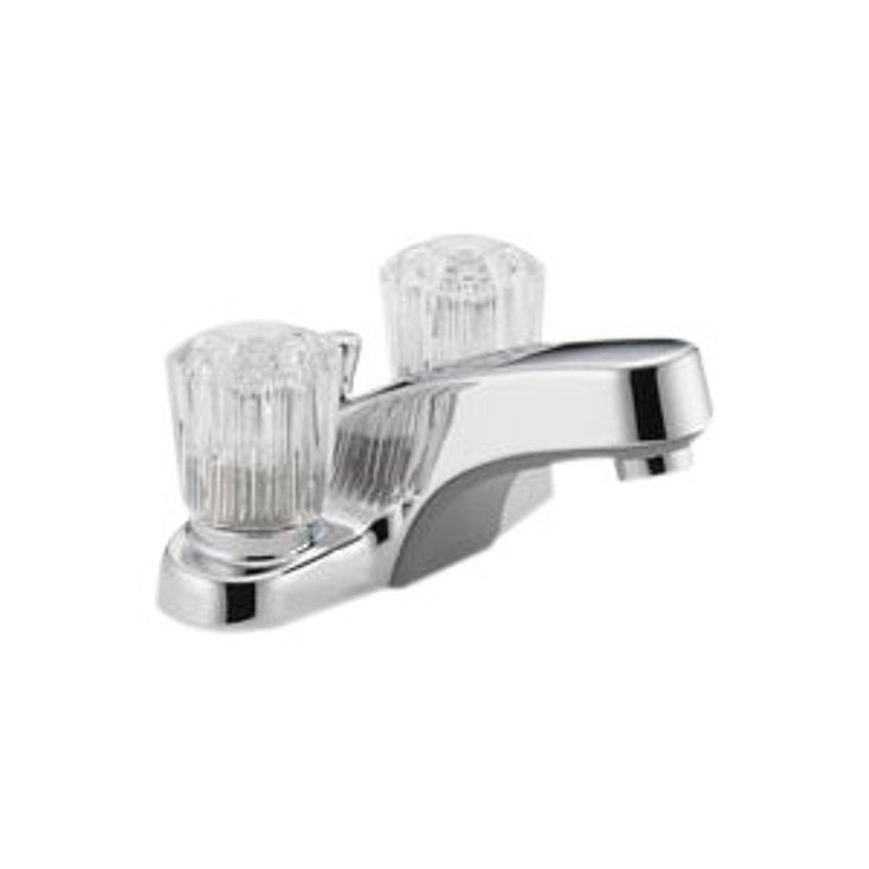 PEERLESS FAUCET Peerless P245LF Bathroom Faucet, 1.2 gpm, 2-Handle, Metal, Chrome Plated, Knob Handle, Standard Spout