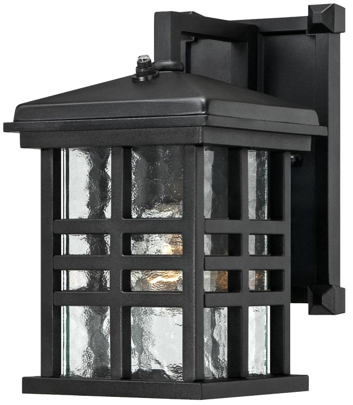 WESTINGHOUSE Westinghouse Caliste Series 6204500 Outdoor Wall Lantern, Aluminum Fixture, Textured Black Fixture ELECTRICAL WESTINGHOUSE