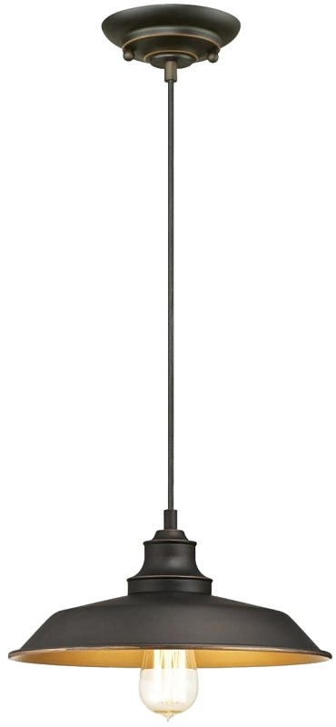WESTINGHOUSE Westinghouse 6344700 Iron Hill Indoor Pendant Light, 120 V, 1-Lamp, Incandescent, LED Lamp, Metal Fixture ELECTRICAL WESTINGHOUSE