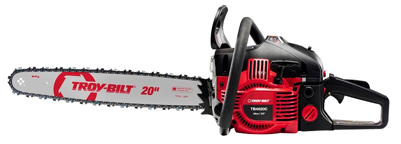 TROY-BILT Troy-Bilt 41AY46CS766 Chainsaw, Gas, 46 cc Engine Displacement, 2-Stroke Engine, 20 in L Bar, 0.325 in Pitch, Pull Start