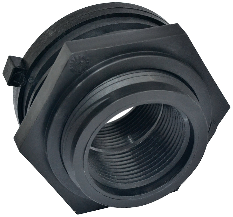 GREEN LEAF Green Leaf TF300PE Bulkhead Fitting with Gasket, 3 in, FNPT, EPDM/Polyethylene/Polypropylene HARDWARE & FARM SUPPLIES GREEN LEAF