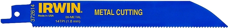 IRWIN Irwin 372614 Reciprocating Saw Blade, 2 in W, 6 in L, 14 TPI, Bi-Metal Cutting Edge TOOLS IRWIN