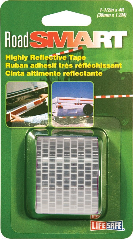 INCOM MANUFACTURING Incom RE802 Reflective Tape, 4 ft L, 1-1/2 in W, Silver