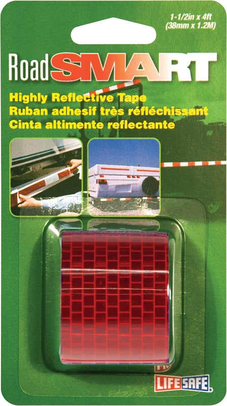 INCOM MANUFACTURING Incom RE804 Reflective Tape, 4 ft L, 1-1/2 in W, Red AUTOMOTIVE INCOM MANUFACTURING