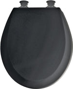 MAYFAIR Mayfair 41EC 047/46EC Toilet Seat, Round, Molded Wood, Black, Twist Hinge PLUMBING, HEATING & VENTILATION MAYFAIR