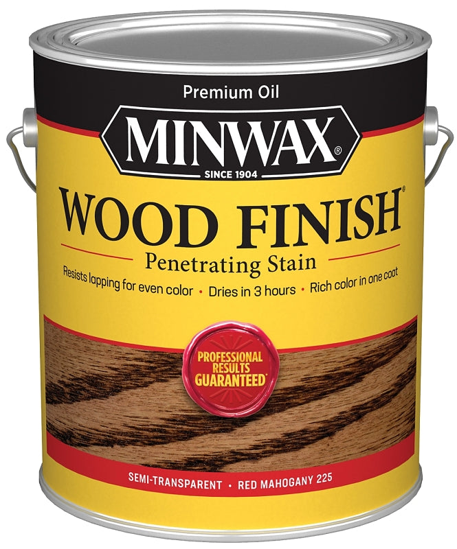 MINWAX Minwax Wood Finish 710770000 Wood Stain, Red Mahogany, Liquid, 1 gal, Can