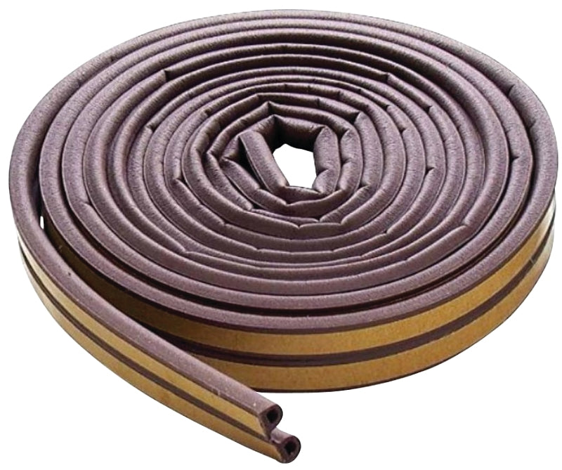 M-D M-D 63602 Weatherstrip Tape, 11/32 in W, 17 ft L, EPDM Rubber, Brown