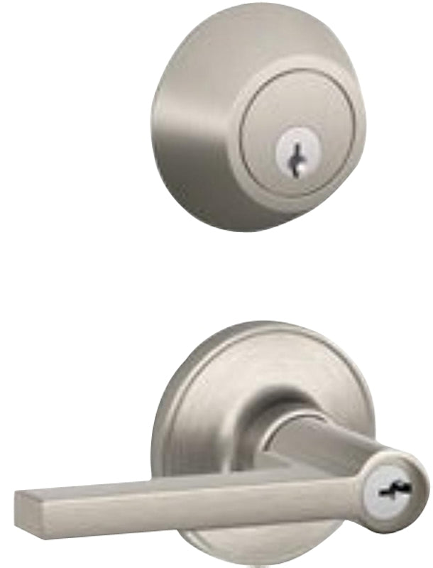 DEXTER BY SCHLAGE Dexter JC60VSOL619 Combination Lever Lockset, Mechanical Lock, Lever Handle, Straight Design, Satin Nickel, 3 Grade HARDWARE & FARM SUPPLIES DEXTER BY SCHLAGE