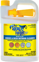 SPRAY&FORGET Spray & Forget SFDRTUG04 House and Deck Cleaner, 1 gal Bottle, Liquid, Orange, Clear