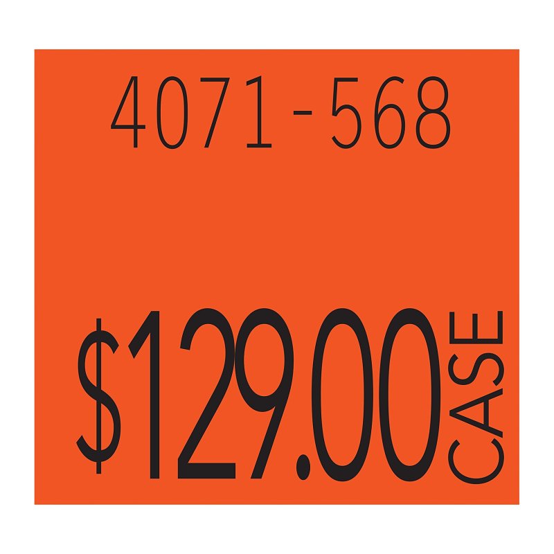 MONARCH Monarch 1136R2 Pricing Label, 5/8 in L, 3/4 in W